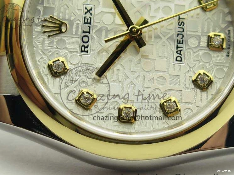 1:1 Diam 36mm SA3135 On YG SS Datejust V2 116234 Dial White Best Oyster DJF Com Bracelet Edition 0313